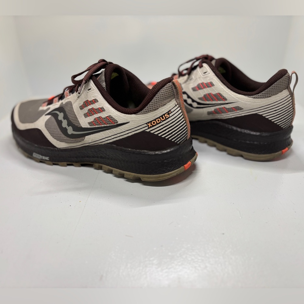 Saucony Xodus 10 Trail Running Shoes Men’s 13 S20555-35 Hiking Brown Orange - Picture 5 of 12